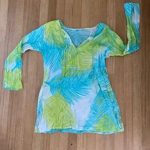 WEST INDIES  Wear Palm Leaf Beach
Tunic Coverup Size S